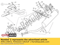 AP8119843, Aprilia, Lh schalldämpfer, Neu