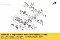24213MY5600, Honda, garfo, l. câmbio de marchas honda cb cbf cbr 500 600 900 1991 1992 1993 1994 1995 1996 1997 1998 1999 2000 2002 2004 2006 2007 2008, Novo