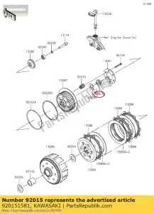 Kawasaki 920151581 nakr?tka, 16mm - Dół