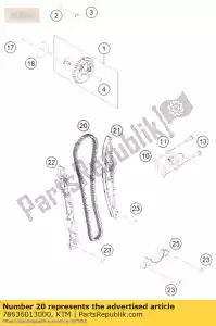 ktm 78636013000 corrente de distribuição 114t 08 - Lado inferior