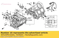 Aqui você pode pedir o guia, cabo do sensor de batida em Honda , com o número da peça 30535MCS000: