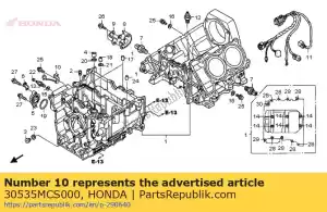 Honda 30535MCS000 guia, cabo do sensor de batida - Lado inferior