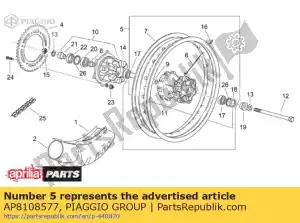 Piaggio Group AP8108577 ruota posteriore 3 x 17 1997 - 2000 - Parte inferiore