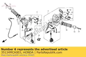 Honda 35134MCA003 plate, ornament (a) - Bottom side