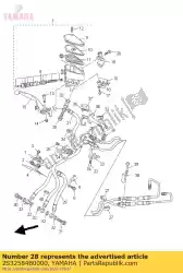 Here you can order the hose, brake from Yamaha, with part number 2S32584B0000: