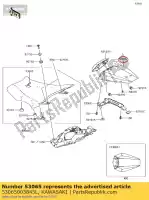 53065003845L, Kawasaki, sedile di copertura, f.ebony zx1000sgfb kawasaki  zx 1000 2016 2017 2018, Nuovo