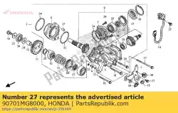 Qui puoi ordinare perno di riferimento, 10x24 da Honda , con numero parte 90701MG8000: