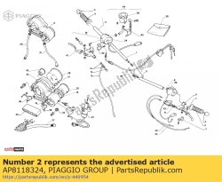 Aprilia AP8118324, Demi-guidon g, OEM: Aprilia AP8118324