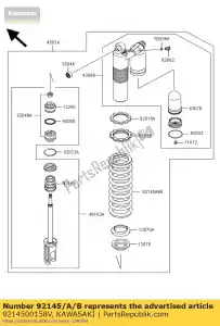 Kawasaki 9214500158V resorte, amortiguador, - Lado inferior