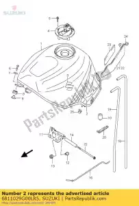 suzuki 6811029G00LR5 juego de cintas, combustible t - Lado inferior