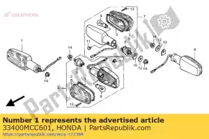 Honda 33400MCC601 winker assy., r. fr. - Bottom side