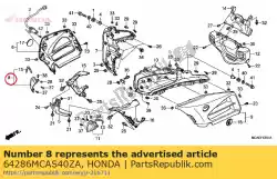 Here you can order the cover, r. Headlight side *nh303m* (nh303m mat axis gray metallic) from Honda, with part number 64286MCAS40ZA: