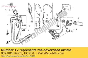 Honda 88210MCKG01 miroir comp. - La partie au fond