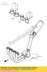 Here you can order the joint, carburetor 2 from Yamaha, with part number 2LE135960000: