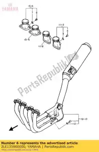 Yamaha 2LE135960000 joint, carburetor 2 - Bottom side