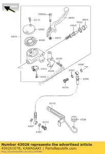 kawasaki 430261078 cap-brake en500-a3 - Onderkant