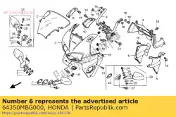 paneel, l. Innerlijk van Honda, met onderdeel nummer 64350MBG000, bestel je hier online: