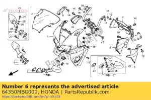 honda 64350MBG000 paneel, l. innerlijk - Onderkant