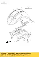 6817043H00GNV, Suzuki, tape set achterzijde f suzuki c800 vl800 800 , Nieuw