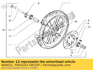 Piaggio Group 464652 alfinete - Lado inferior