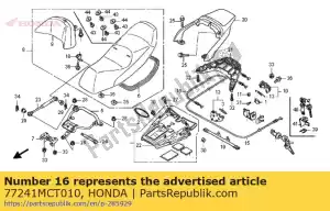 honda 77241MCT010 cabo b, assento aberto - Lado inferior