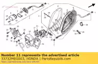 33732MEG003, Honda, cabo comp., licença honda vt 750 2004 2005 2006 2007 2008 2009 2010, Novo