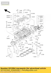 Qui puoi ordinare bullone da Kawasaki , con numero parte 921501944: