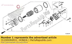 Qui puoi ordinare motorino di avviamento da Honda , con numero parte 31200HR0F01: