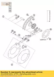 Qui puoi ordinare cerchio 1,6x10 'alluminio da KTM , con numero parte 45109001001: