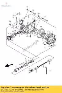 suzuki 2715531G10 arbre, étai arrière - La partie au fond