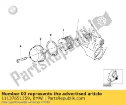 Qui puoi ordinare coperchio del filtro dell'olio da BMW , con numero parte 11137651359: