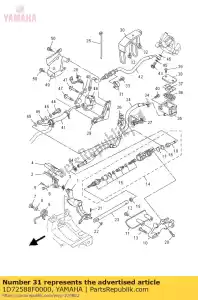 yamaha 1D72588F0000 holder, brake hose 5 - Bottom side