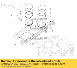 Aprilia 1A0162040A, Pistón (cat. a), OEM: Aprilia 1A0162040A