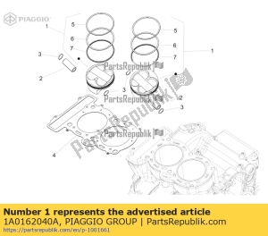 aprilia 1A0162040A pistón (cat. a) - Lado inferior