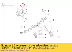 Qui puoi ordinare staffa dispositivo h. H. Da Piaggio Group , con numero parte 581901: