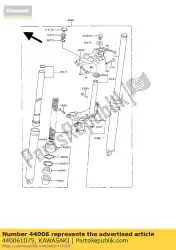 Ici, vous pouvez commander le tube de fourche droit extérieur ke100-b1 auprès de Kawasaki , avec le numéro de pièce 440061075: