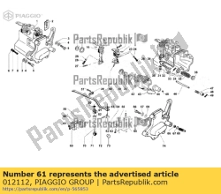 Aprilia 012112, Parafuso, OEM: Aprilia 012112