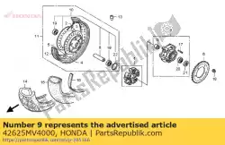 Aquí puede pedir collar b, rr. Distancia entre ruedas de Honda , con el número de pieza 42625MV4000: