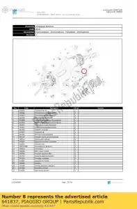 Piaggio Group 641837 reis knop - Onderkant