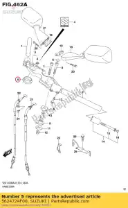 suzuki 5624724F00 kussen, houder - Onderkant