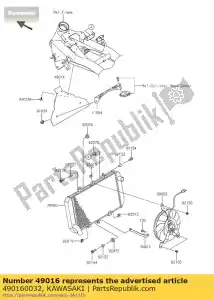 kawasaki 490160032 cover-seal,hot wind zr1000b7f - Bottom side