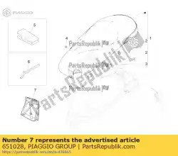 Qui puoi ordinare set di attrezzi. Jack standard da Piaggio Group , con numero parte 651028: