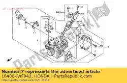 Aquí puede pedir conjunto del cuerpo del acelerador de Honda , con el número de pieza 16400KWF942: