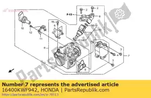 Honda 16400KWF942 conjunto del cuerpo del acelerador - Lado inferior