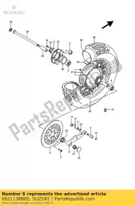 Suzuki 6921138B00 disc,rear brake - Bottom side