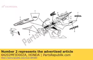 honda 64202MFJD00ZA marca, parabrisas * tipo1 * (tipo1) - Lado inferior