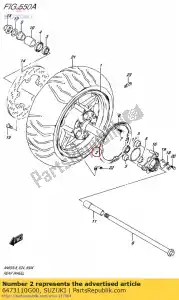 Suzuki 6473110G00 espaçador, cubo traseiro - Lado inferior