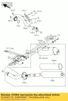 310640210, Kawasaki, pipe-comp kx450ebf kawasaki kx 450 2011, Nowy