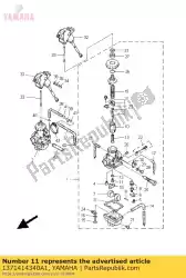 Ici, vous pouvez commander le jet, principal # 200 auprès de Yamaha , avec le numéro de pièce 1371414340A1: