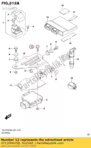 suzuki 071200625B bolt - Bottom side